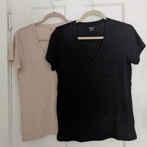 Madewell V-Neck Pocket Tees